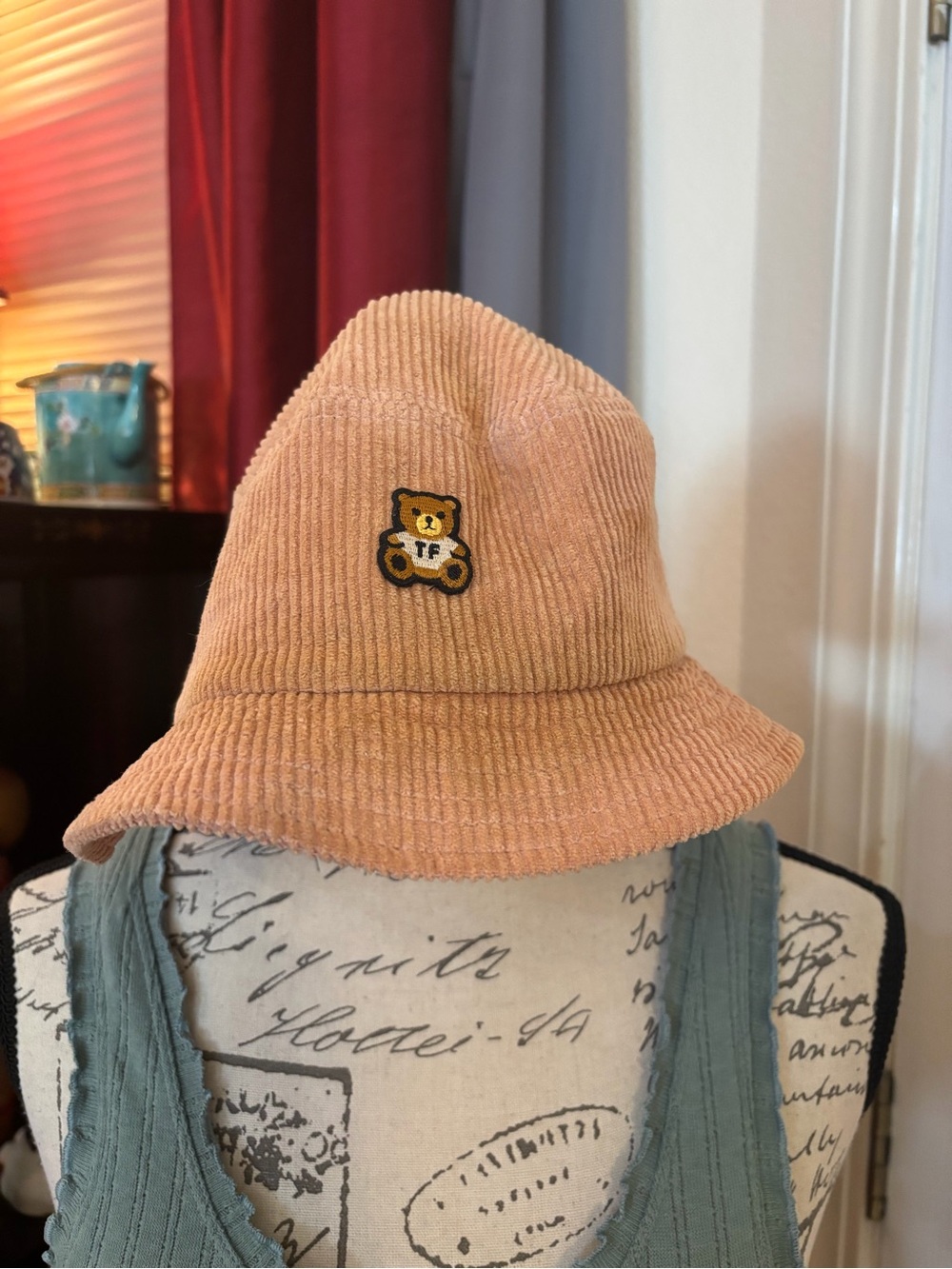 Teddy Fresh Corduroy Bucket Hat - Peach